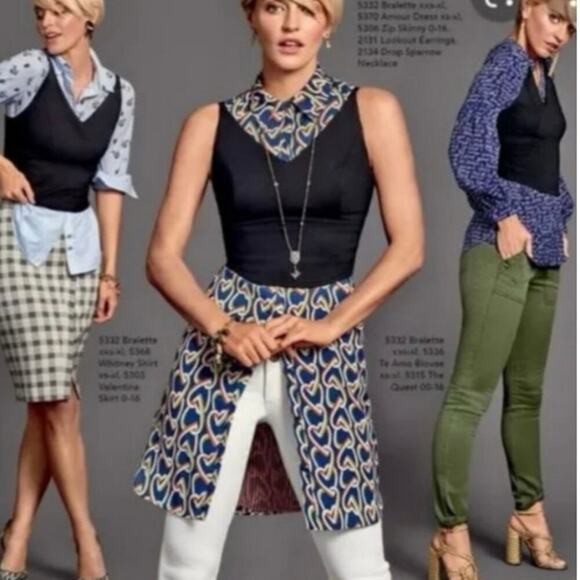 Women’s CAbi Tailored Ponte Bustier Cropped Black Corset Tank Top #5332 Sz Small - Picture 5 of 5